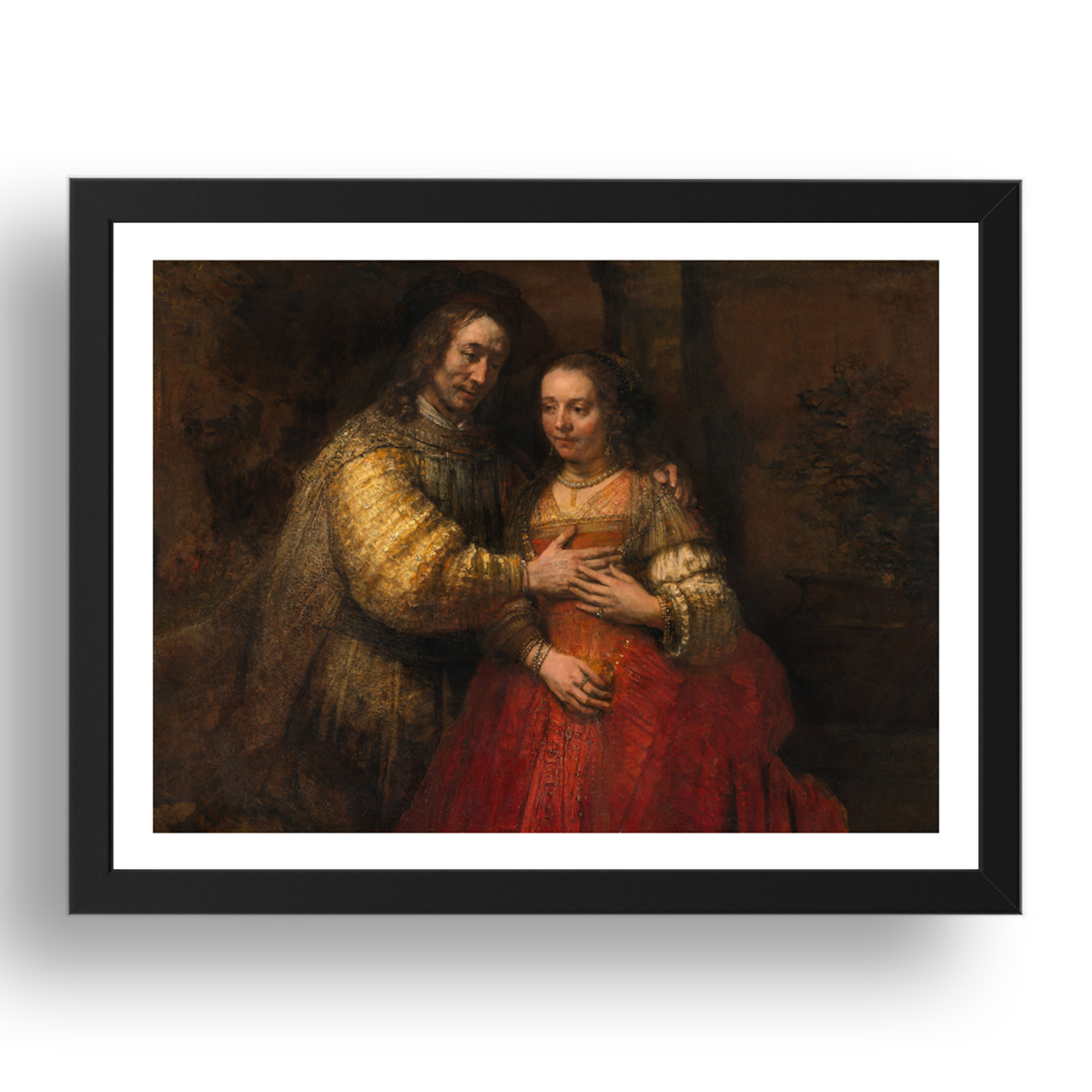 Rembrandt - La sposa ebraica [1669], A3 (17x13") Cornice nera - Foto 1 di 1